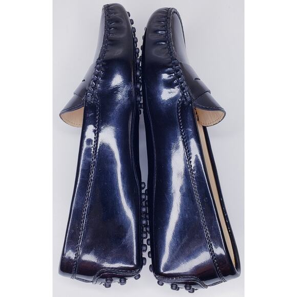 TOD'S Gommino Black Patent Leather Driving Shoes Penny Loafers Women's 36/US6 - Picture 10 of 16